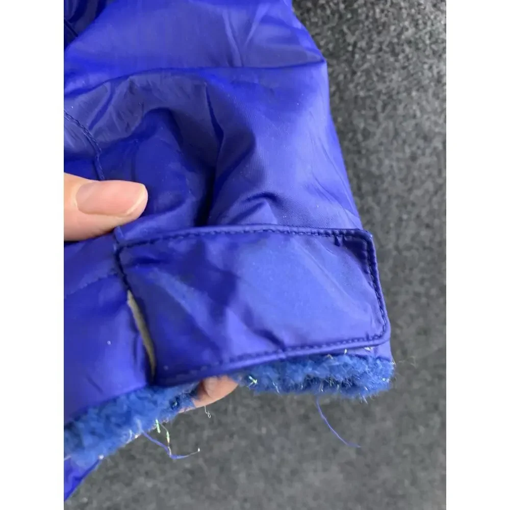 VTG? Girl Cooper Key Reversible Coat Jacket Faux Fur Blue Size 7/8